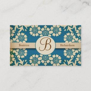 berufliche Geschäftskarten des Vintagen Monogramms Visitenkarte