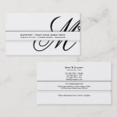 Berufliche GEWOHNHEIT Geschäft des Monogramms "M" Visitenkarte (Vorne/Hinten)