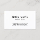 Berufliche Girl Personal Trainer Fitness Visitenkarte (Rückseite)