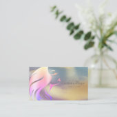 Berufliche Girl-Silhouette Visitenkarte (Stehend Vorderseite)