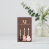 Berufliche Gitarre-Musiker Custom QR Code Visitenkarte (Stehend Vorderseite)