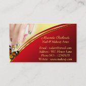 Berufliche Glamour Makeup Nail Art Artist Visitenkarte (Rückseite)