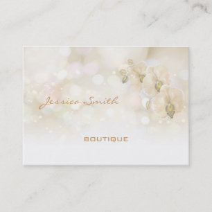 Berufliche glamouröse Bokeh-Orchidee Visitenkarte