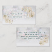 Berufliche glamouröse Bokeh-Orchidee Visitenkarte (Vorne/Hinten)