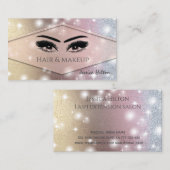 Berufliche glamouröse Lux glittery funkelnde Make- Visitenkarte (Vorne/Hinten)