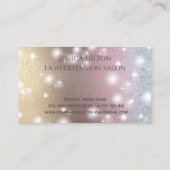 Berufliche glamouröse Lux glittery funkelnde Make- Visitenkarte (Rückseite)