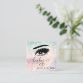 Berufliche glamouröse, moderne glänzende Lashes Quadratische Visitenkarte (Stehend Vorderseite)