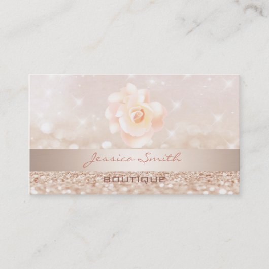 Berufliche glamouröse, moderne Rose Visitenkarte (Vorderseite)