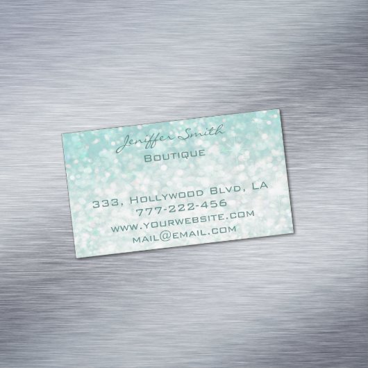 Berufliche glamouröse, moderne schlichte Buke Magnetische Visitenkarte (Beispiel)