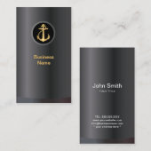 Berufliche Gold Ankerkarte Visitenkarte (Vorne/Hinten)