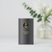 Berufliche Gold Ankerkarte Visitenkarte (Stehend Vorderseite)