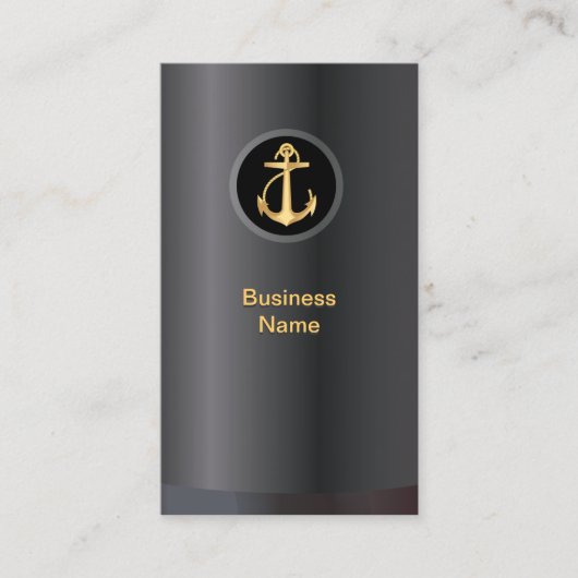 Berufliche Gold Ankerkarte Visitenkarte (Vorderseite)