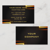 Berufliche Gold Black Business Card Schriftart wäh Visitenkarte (Vorne/Hinten)
