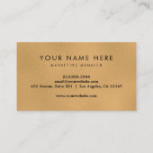 berufliche Gold Black Pickleball Business Card Visitenkarte (Rückseite)