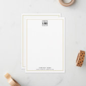 Berufliche Gold-Border für benutzerdefiniertes Bus Mitteilungskarte (Vorderseite/Rückseite Beispiel)