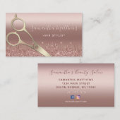Berufliche Gold-Haarstylist-Rose Gold Beauty Visitenkarte (Vorne/Hinten)