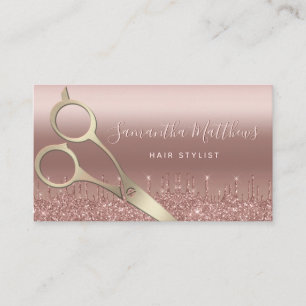 Berufliche Gold-Haarstylist-Rose Gold Beauty Visitenkarte