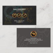 Berufliche Gold Mathe Symbole - Math Tutor Visitenkarte (Vorne/Hinten)