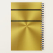 Berufliche Gold- und Schwarz-Name-Vorlage Planer (Rückseite)
