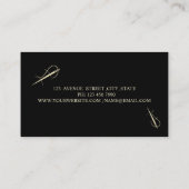 Berufliche, goldene Nähwechsel Lila Visitenkarte (Rückseite)