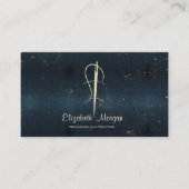 Berufliche, goldene Nähwechsel Navy Blue Visitenkarte (Vorderseite)