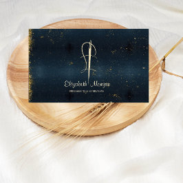 Berufliche, goldene Nähwechsel Navy Blue Visitenkarte