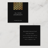 Berufliche Goldpolka-Punkte Quadratische Visitenkarte (Vorne/Hinten)