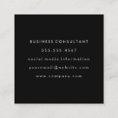 Berufliche Goldpolka-Punkte Quadratische Visitenkarte (Rückseite)