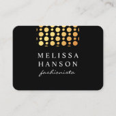 Berufliche Goldpolka-Punkte Visitenkarte (Vorderseite)