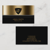 Berufliche Goldschild-Rechtsanwalt-Geschäfts-Karte Visitenkarte (Vorne/Hinten)