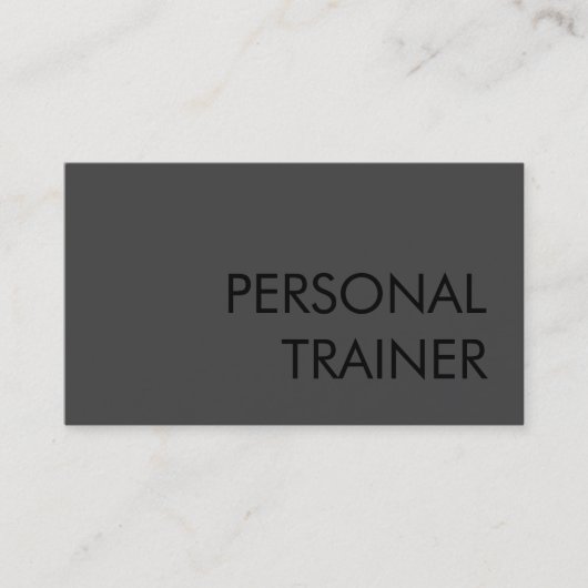 Berufliche Graue Fitness Sportkarte Visitenkarte (Vorderseite)