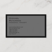 Berufliche Graue Fitness Sportkarte Visitenkarte (Rückseite)