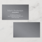 Berufliche graue Hintergrund-Geschäfts-Karte Visitenkarte (Vorne/Hinten)