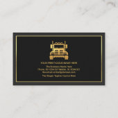 Berufliche graue Layers Gold Truck Frame Trucking Visitenkarte (Rückseite)