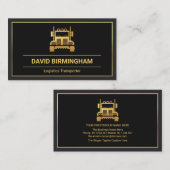 Berufliche graue Layers Gold Truck Frame Trucking Visitenkarte (Vorne/Hinten)