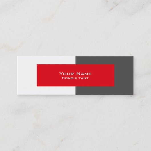 Berufliche graue und rote mini visitenkarte (Vorderseite)