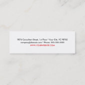 Berufliche graue und rote mini visitenkarte (Rückseite)