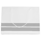 Berufliche graue Unterkante Streifen auf weißem Gr Große Geschenktüte (Vorderseite)