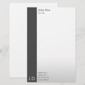 berufliche Grauen Briefpapier (Vorne/Hinten)