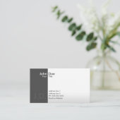 berufliche Graustufen (mit Initialen) Visitenkarte (Stehend Vorderseite)