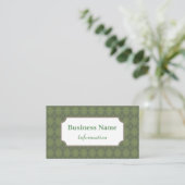 Berufliche Green Raute Business Card Visitenkarte (Stehend Vorderseite)