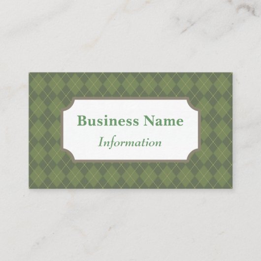 Berufliche Green Raute Business Card Visitenkarte (Vorderseite)
