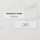 Berufliche Green-Skinny-Visitenkarte Mini Visitenkarte (Vorne/Hinten)