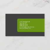 Berufliche Green Strip Business Card Visitenkarte (Rückseite)