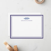 Berufliche Grenzkorrespondenz der Nautischen Marin Mitteilungskarte (Vorderseite/Rückseite Beispiel)