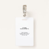 Berufliche Großlogos für Schwarz und Weiß Ausweis (Rückseite mit Klammer)