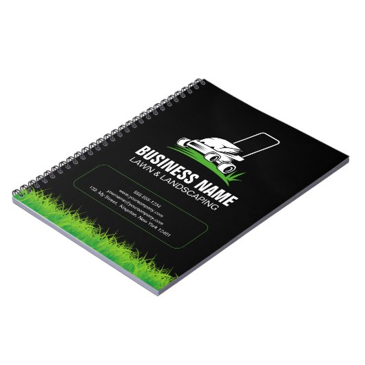 Berufliche grüne Rasenpflege und Landschaften Notizblock (Linke Seite)