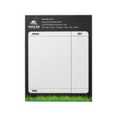Berufliche grüne Rasenpflege und Landschaften Notizblock (Rotiert)
