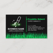 Berufliche grüne Rasenpflege und Landschaften Visitenkarte (Vorderseite)