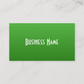 Berufliche, grüne Visitenkarte (Vorderseite)